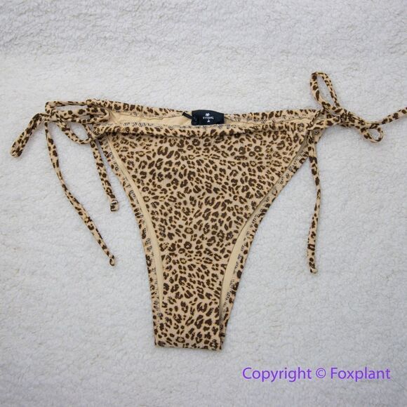 NEW Free People x Thrills mild animal print string bikini bottom, USA L - Picture 5 of 13